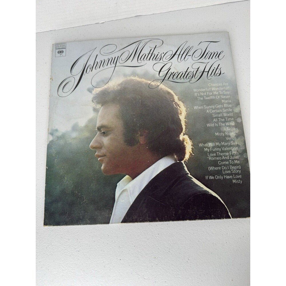 Vintage Johnny Mathis All-Time Greatest Hits 2xLP Black Vinyl 1972 Columbia Pop